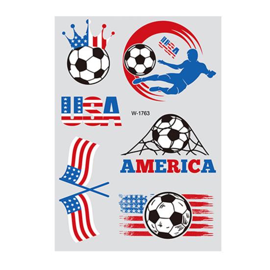 Glow Soccer Tattoos, Waterproof Temporary Freckle Stickers, Football Fan Body Art for Game Day, Night Party Makeup