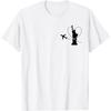 Statue Of Liberty Airplane Heart Pocket New York City Travel T-Shirt