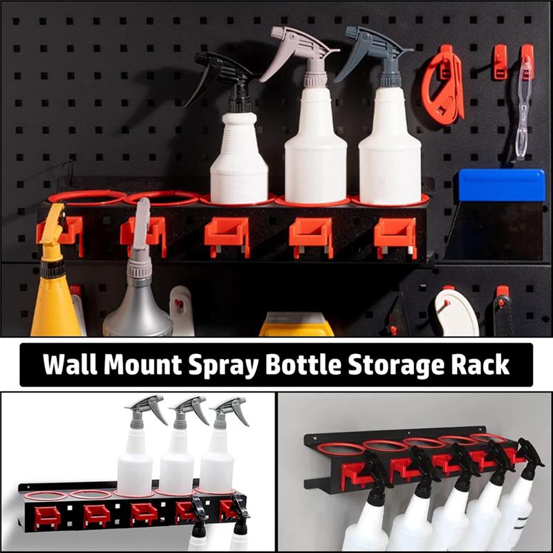 Squirt Bottle Holder Wall Mount, Squirt Can Holder Car Detailing Organizer With Car Detailing Brush Set-A87Q