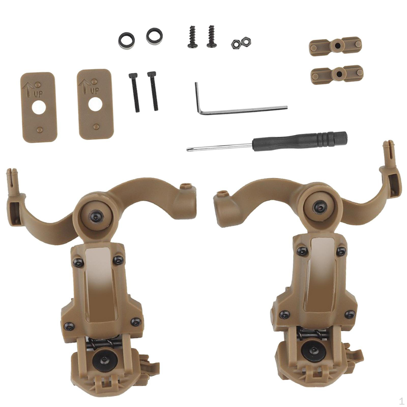 

Набір кронштейнів для високоякісної гарнітури з обертовим адаптером для шолома хакі