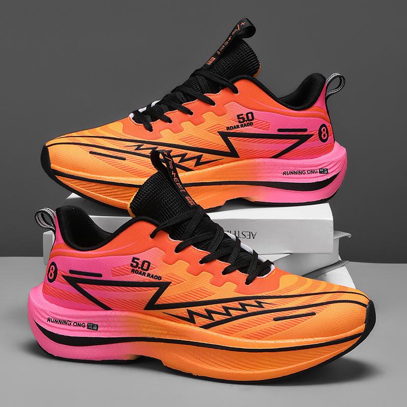 

Running Shock Absorption Carbon Board Teens Students Older Children Lightweight Breathable Sneakers Racing Shock Absorption Marathon Running Shoes 44