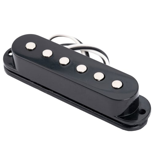 Musiclily Basic 50mm Ceramic Single Pickup Neck for Stratocaster Electric Guitar, Black