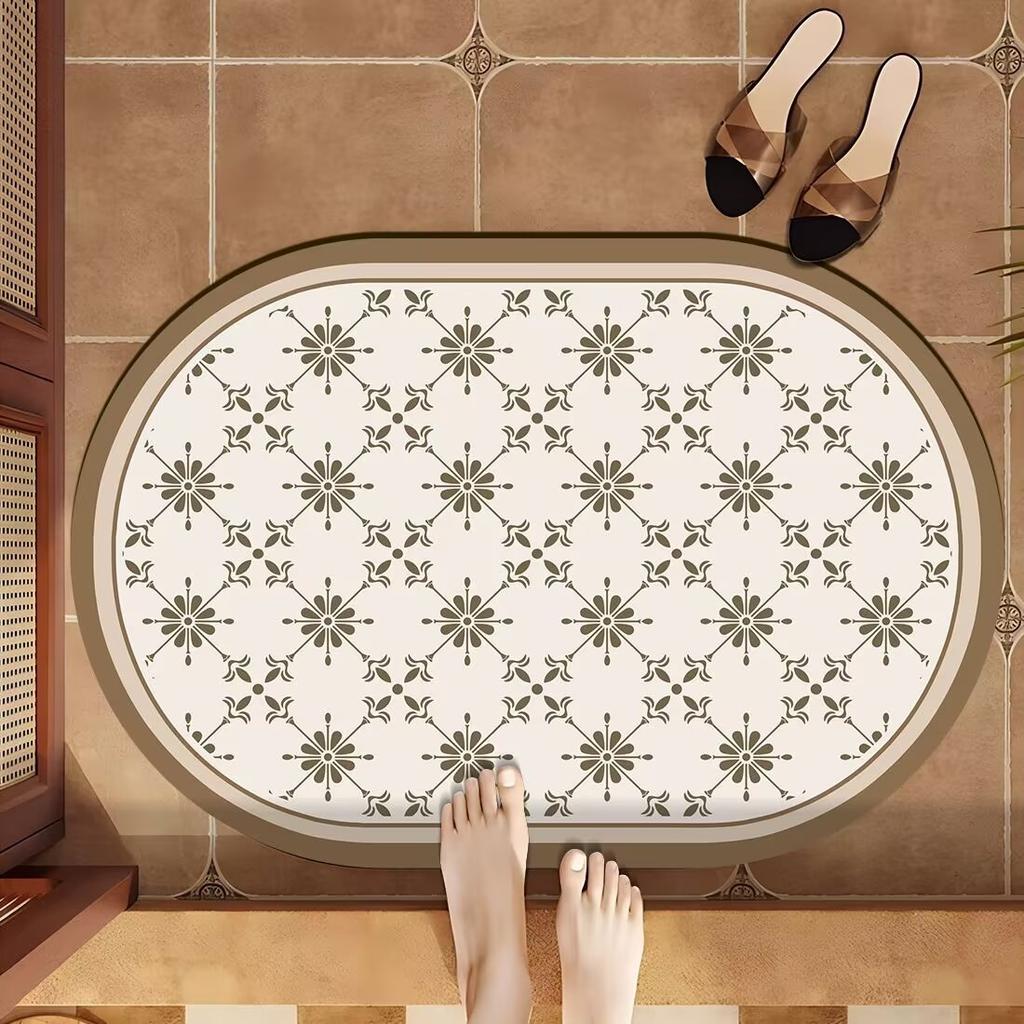 Bathroom Carpet Absorbent Floor Mat Anti Slip Floor Mat Entrance Dirt Resistant Mat