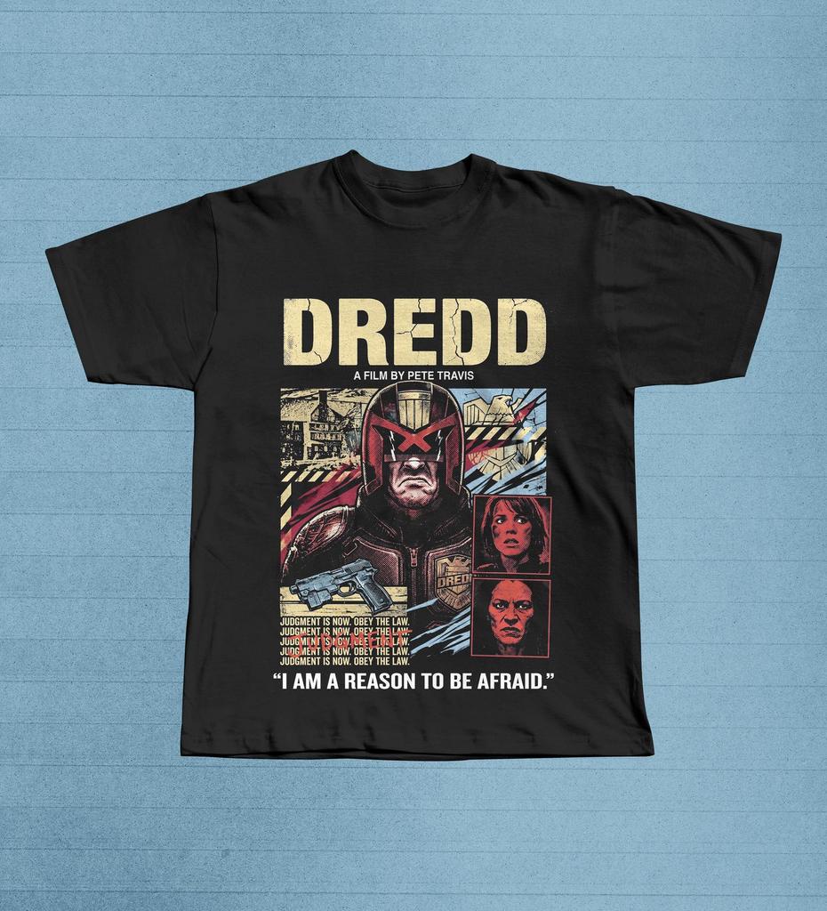 Dredd 2012 Movie Poster T-Shirt | Karl Urban Judge Dredd Mega City One Graphic Tee