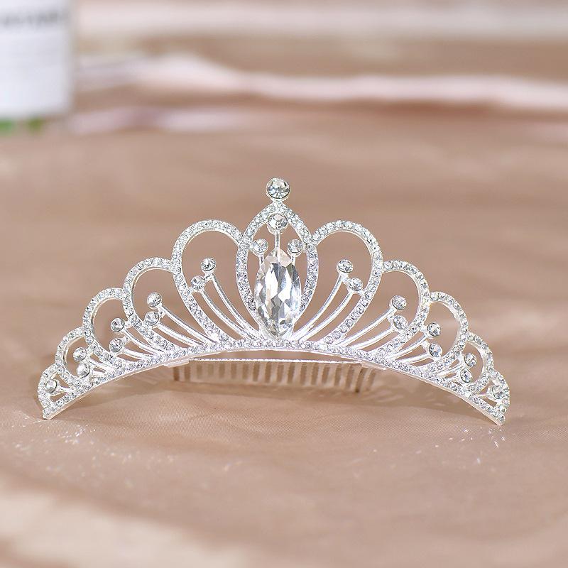 Cross Crown Rhinestone Hairpin for Women and Girls - Little Princess Birthday Headdress