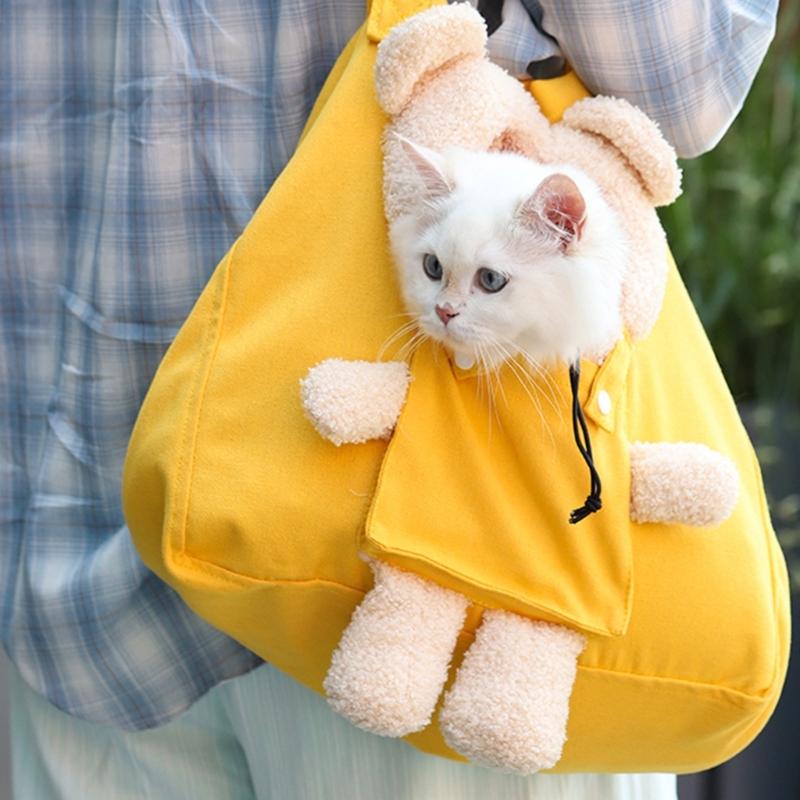 Small Pet Carriers Bag Outdoor Ventilate Shoulder Bag Dog Camping Travel Bag Practical Cats Travel Carriers for Short Trip