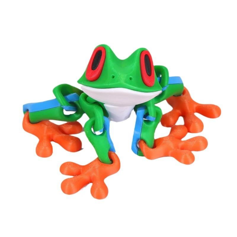 Black Technology Magnetic Suction 3D Printing Simulation Frog Figurine Movable Joint Magnetic Ornament Handicraft Decoration
