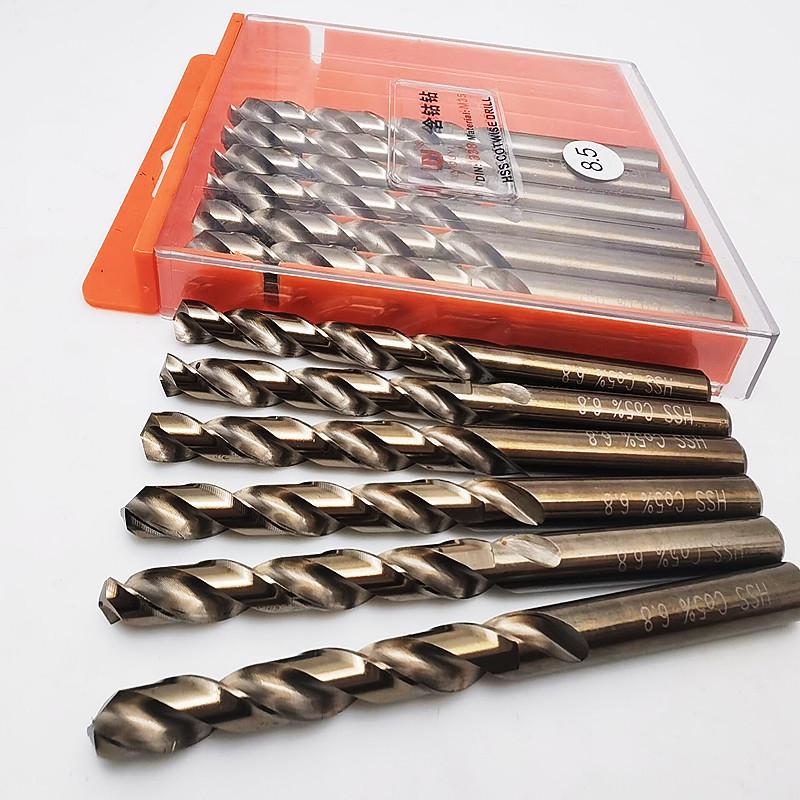 Cobalt HSS M35 Twist Drill Bit for Stainless Steel, Sizes: 1/3/5/6/8/10/12/13/20