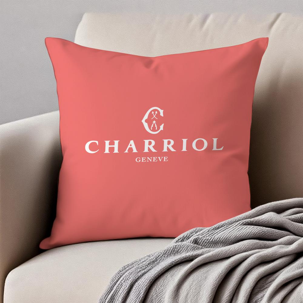 Fashion Modern Luxury CCharriols Cushion Cover Pillowcase Antidustmite Invisible Zipper Short Plush Sofa Cushion