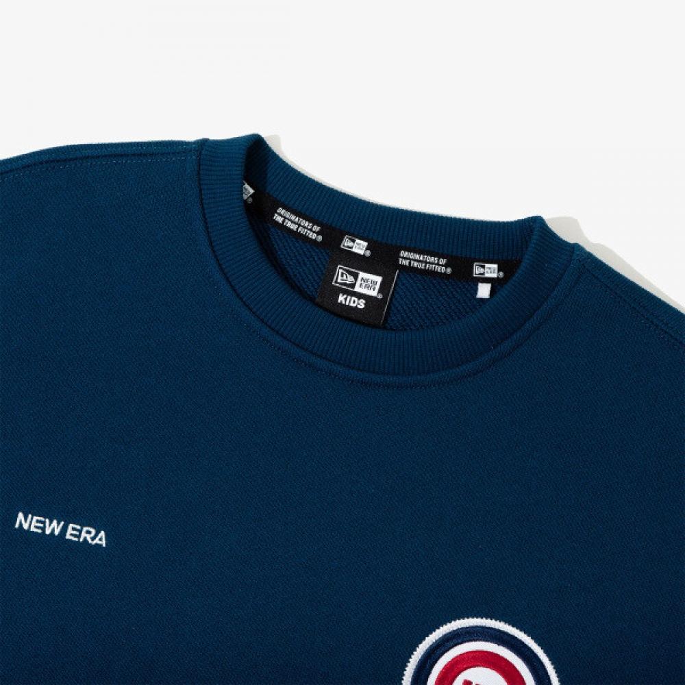 New Era Mlb Chicago Cubs Team Logo Sweatshirt Dusty Blue