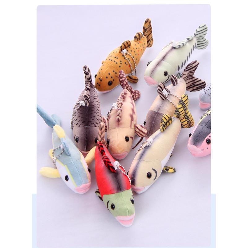 Simulated Marine Tropical Fish Plush Toy Small Fish Catfish Doll Keychain Accessories Doll Machine Doll random 1