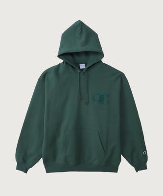 Big C Logo Oversized Hoodie Dark Green