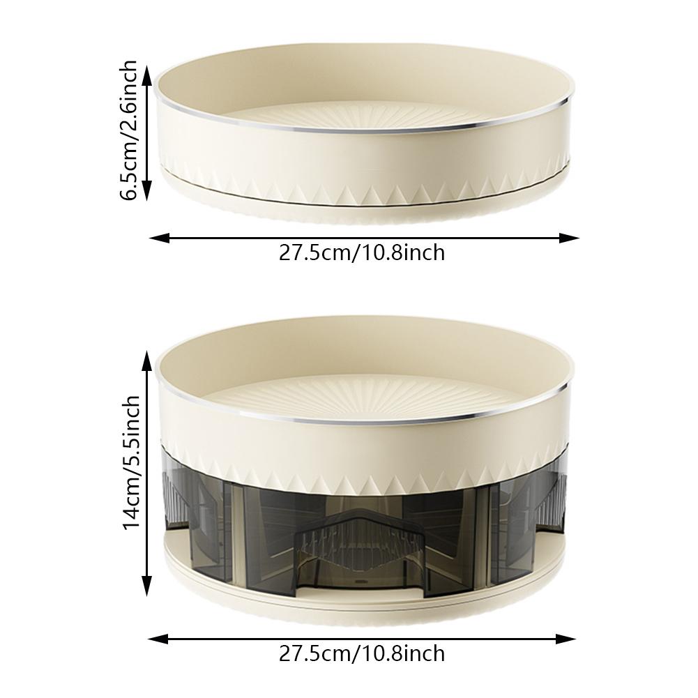 360° Rotating Round Spice Storage Rack Washable Space-Saving Storage Tool For Home Kitchen