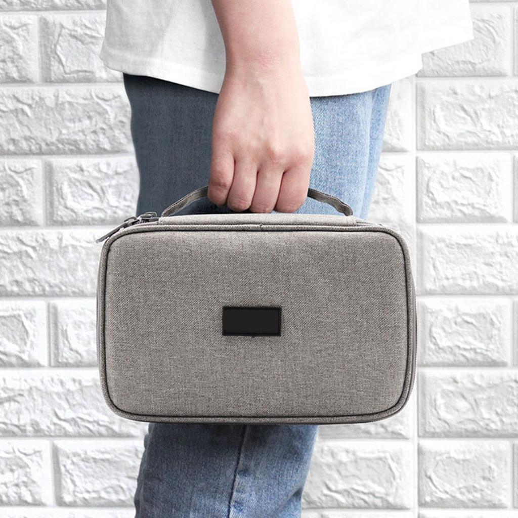 Travel Cable Storage Case Multifunctional Waterproof Portable Electronics Travel Bag for Data Cable Earphone Power Bank