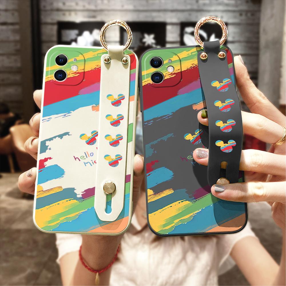

Fashion Colorfuls Wristband Phone Case for iPhone 14 13 12 Pro Max Samsung Galaxy S23 Ultra S20 FE M32 A13 A20S Soft Liquid Silicone Cellphone Cover