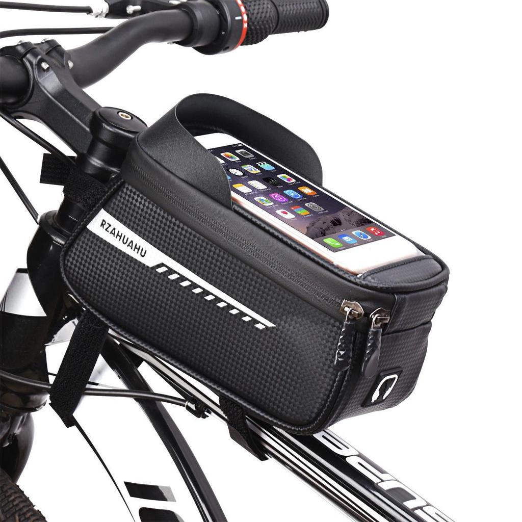 Mountain Bike Top Tube Frame Bag with Touch Screen Phone Holder