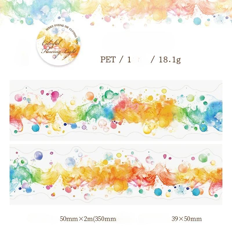 6 Stile Ästhetisches Farbverlauf-Klebeband Regenbogen-Glanz-Serie Für DIY-Dekoration Scrapbook-Klebeband Zeitschriften-Dekoband