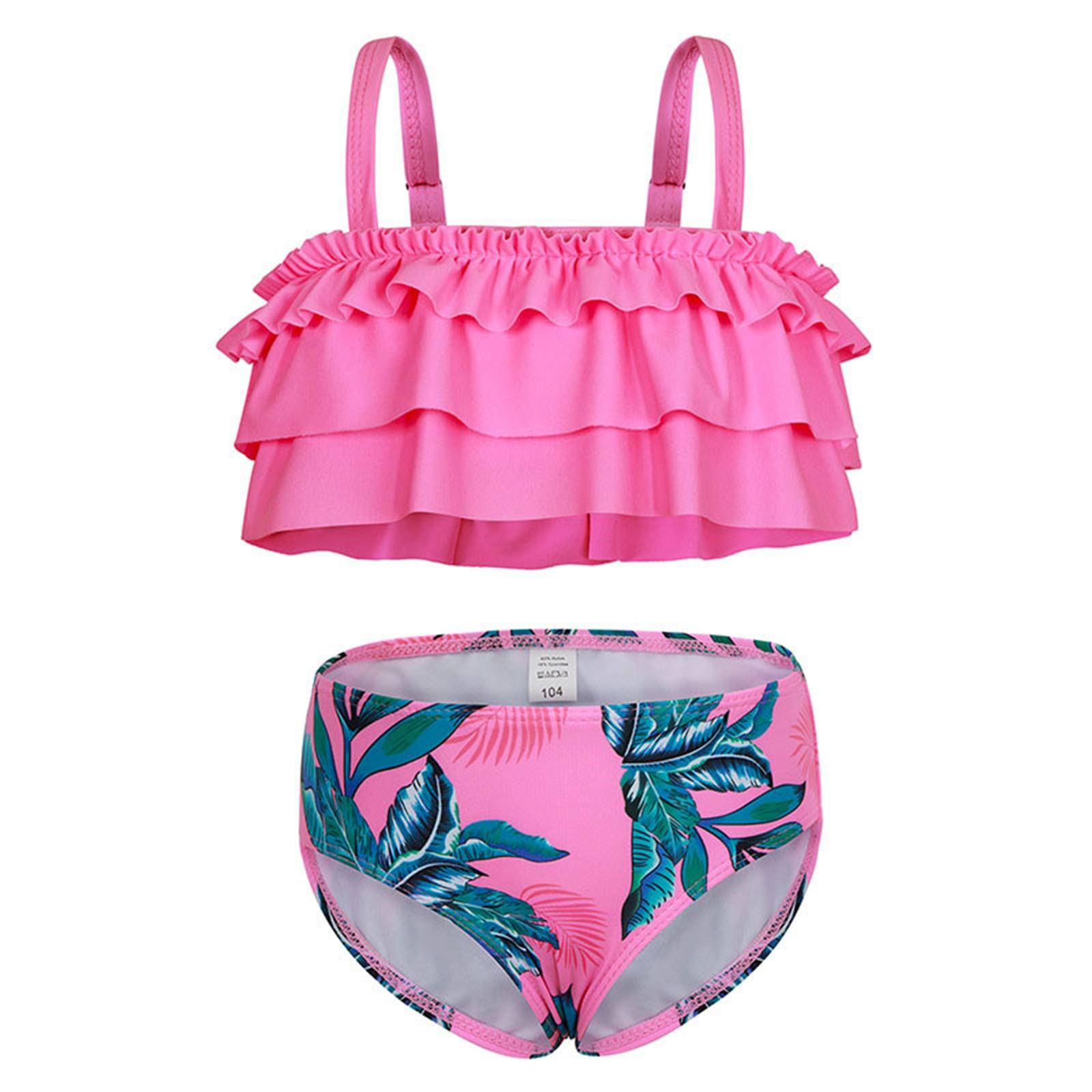 

Летний купальник для девочек Весенний купальник с оборками Раздельный купальник для отдыха 152