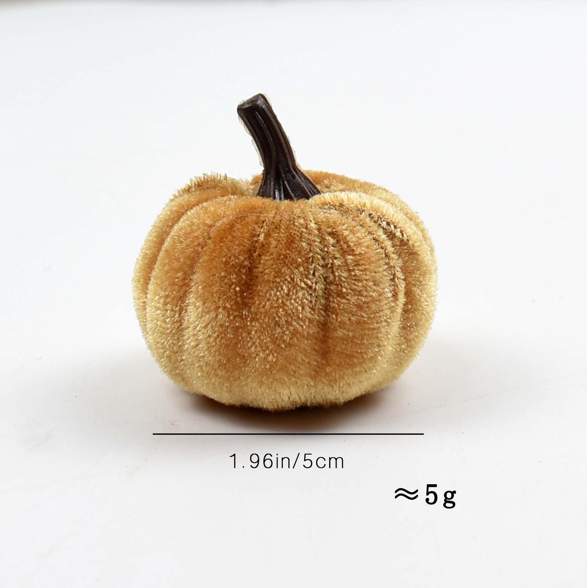 Autumn Simulated Pumpkin Thanksgiving Decoration Artificial Foam Flannelette Harvest Festival Tabletop Decoration Accessories