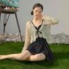 2024 Hot-Selling Women's Swimsuit, Conservative Slimming Design, Belly-Covering, Long Sleeve, Perfect for Hot Springs