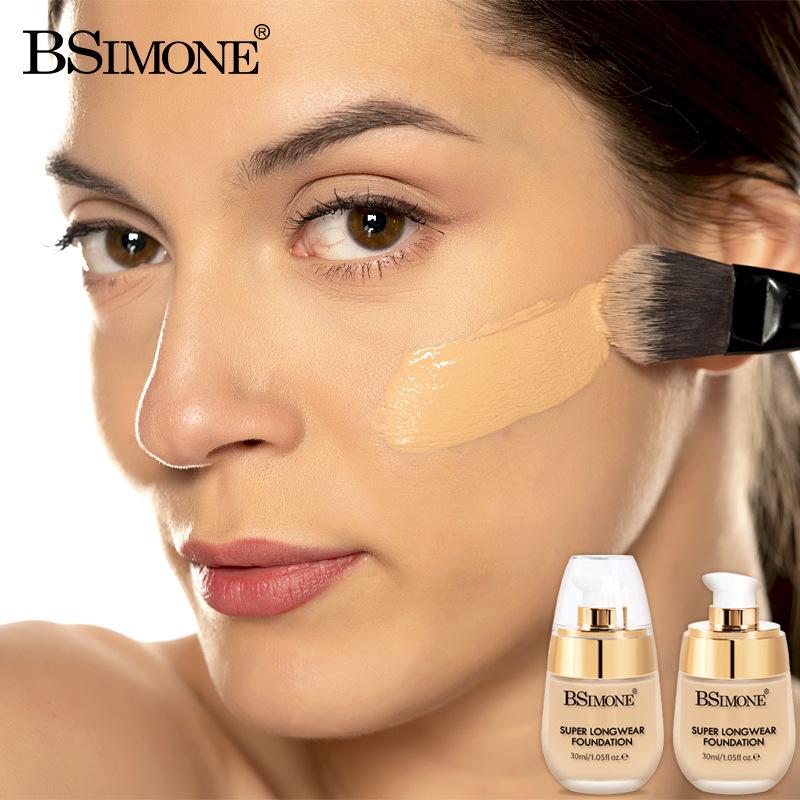 Langanhaltende Öl-Kontroll-Foundation für trockene Haut Nicht klumpende Creme Haut BB Cream Wasserdicht Schweißresistent Foundation mit hoher Deckkraft