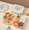 Microwave Plastic Divided Lunch Box With Lid Large Capacity Food Container For Hot And Cold Food Kids Students Sealed Bento Box