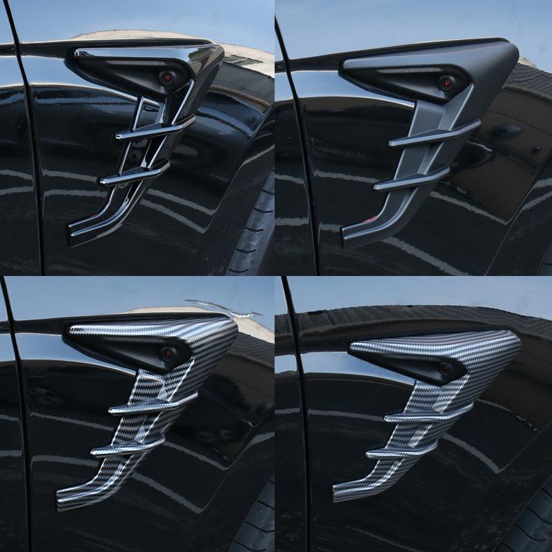 Tesla Model 3/Y Fender Camera Cover and Side Emblem Sticker.