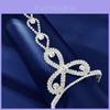 Fashion Geometric Alloy Bracelet With Sparkling Rhinestones For Women Summer