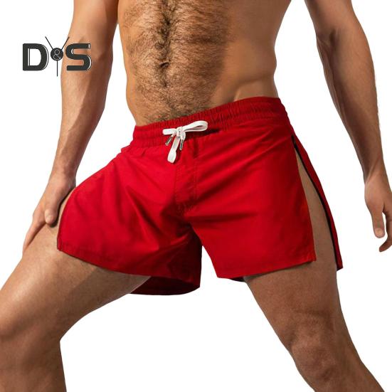 

Мужские шорты для фитнеса с боковой молнией, быстросохнущие, дышащие, спортивные шорты для тренировок в спортзале, эластичный пояс, шнурок, спортивные шорты для бега XXL