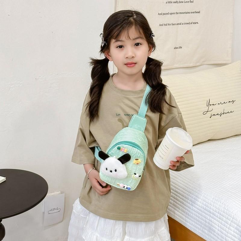 Melody Kids Crossbody Bag With Cartoon Design And Polyester Material For Daily Use