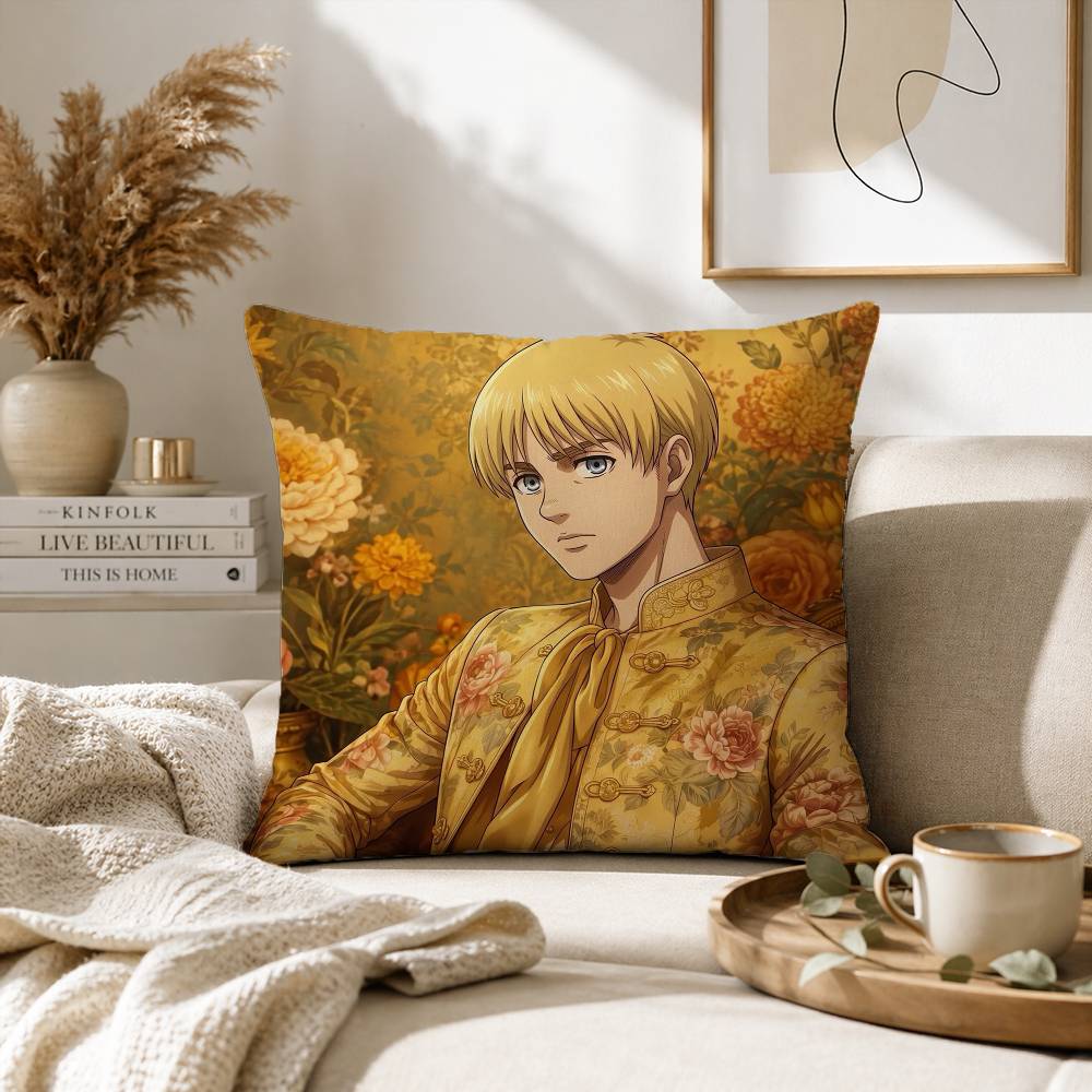 A-Anime Armin Arlert Pillow Case for Sofa Living Room Home office Decor Protective Cover