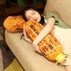 Real Life Corn Plush Toys Simulation Plant Grilled Corn with Leaf Pillow Creative Stuffed Soft Dolls Funny Birthday Gift