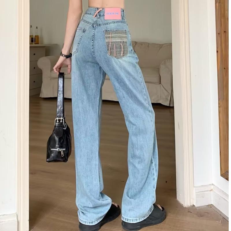 

Женские джинсы для похудения 2025: Модные тонкие брюки для весны и осени XXL синий