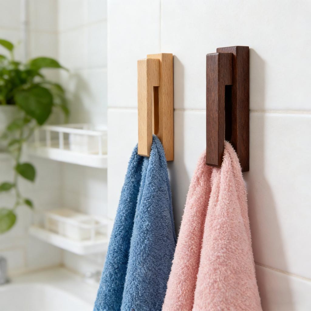 Handcrafted Wood,Natural Wood Towel Holder