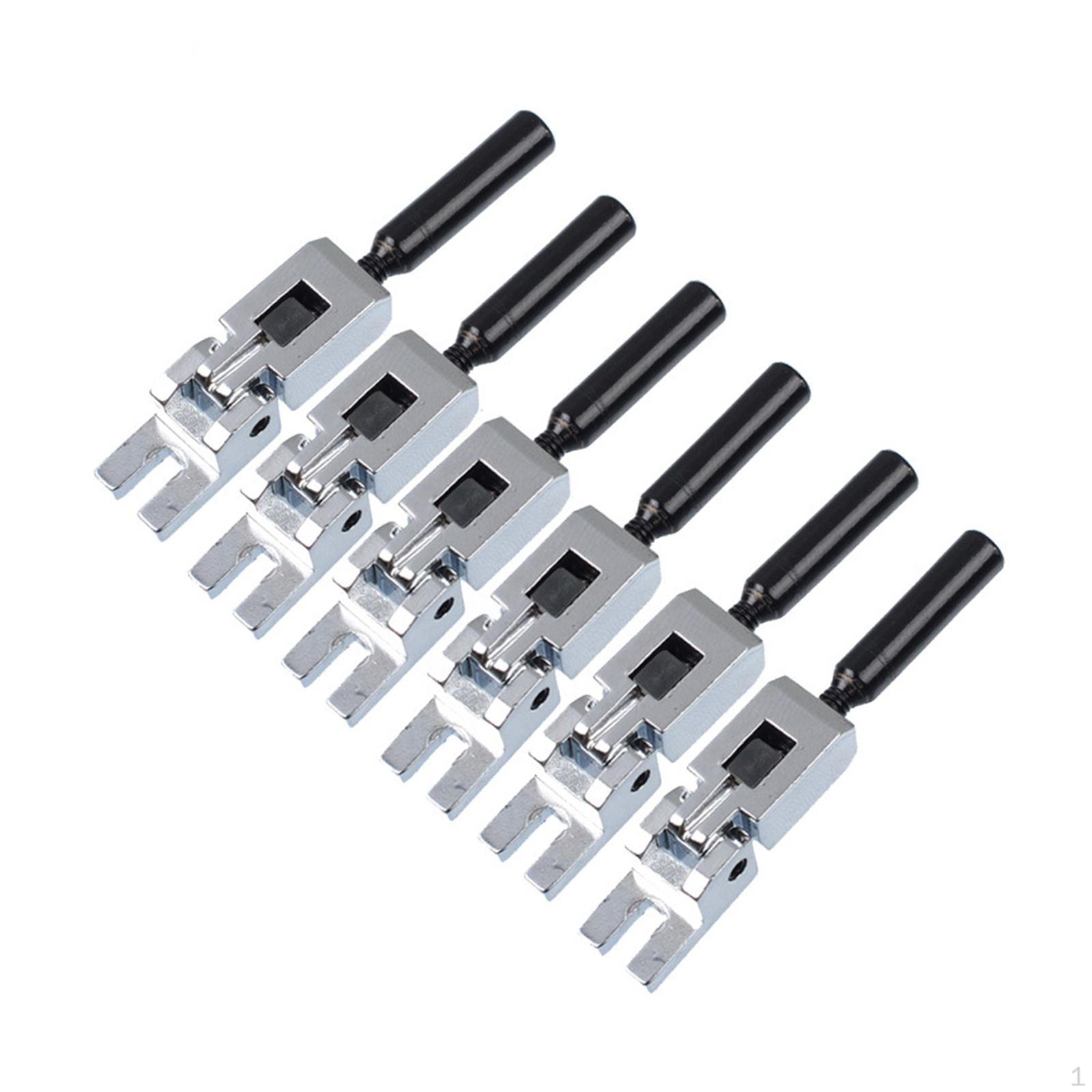 

6 Бриджевых сёдел для электрогитар, Металлические детали с пружиной и винтом, Замена chrome