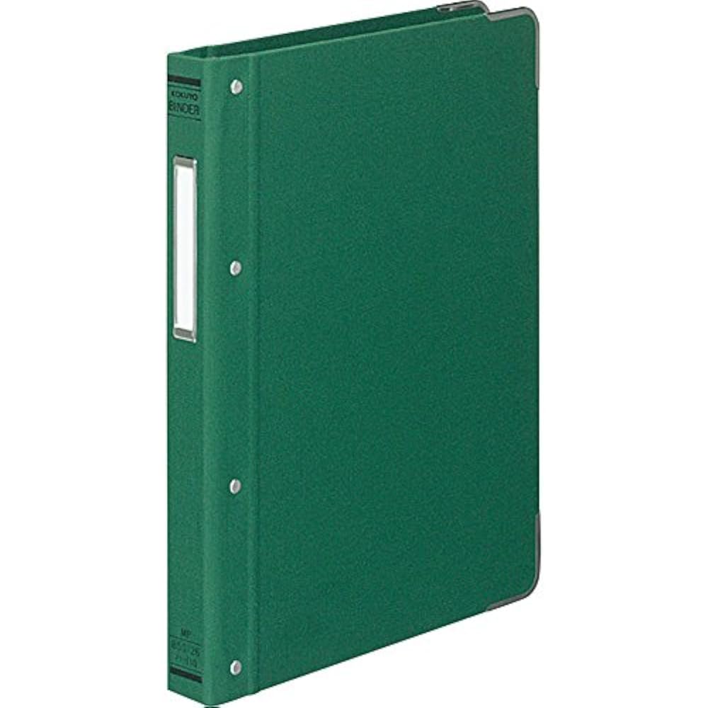 Kokuyo File Binder, Cloth Sticker, B5, Vertical Square with Metal, 26 Holes, Holes, 100 Sheets, G...