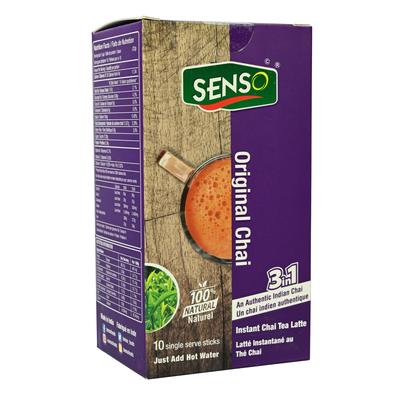 Chá original 3 em 1 (10 bastões, 14 g), Chai original 10 palitos 3 em 1, Senso