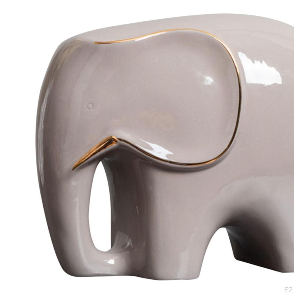 Artisanal Ceramic Elephant Sculpture for Stylish Home Decor