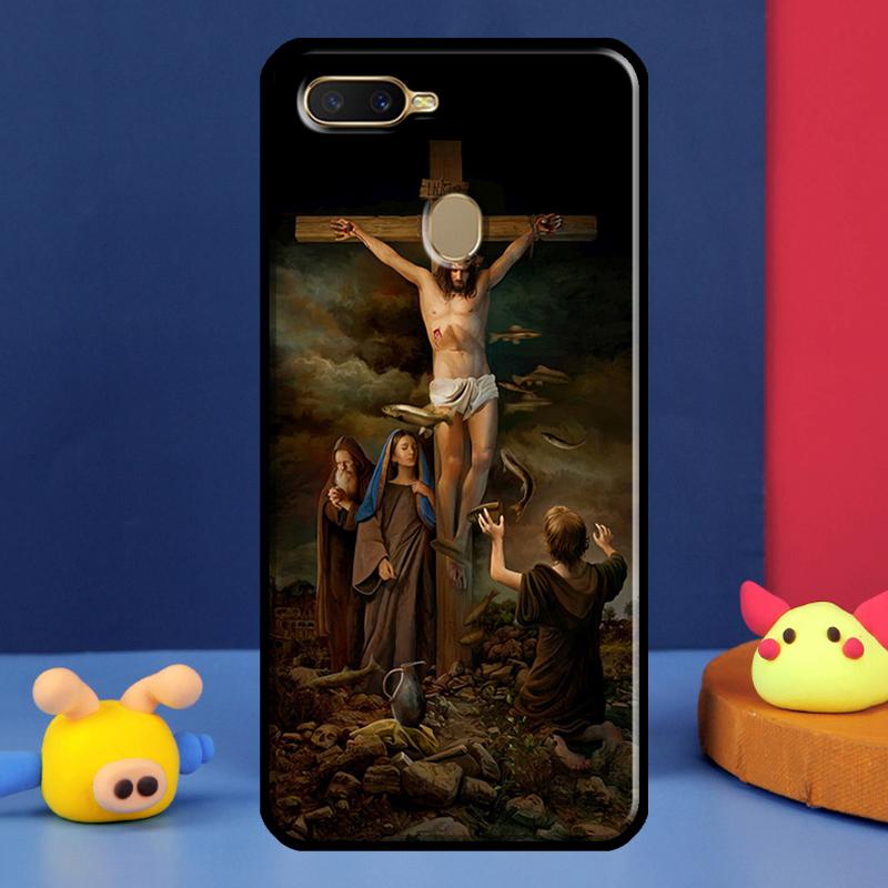 Christliches Jesus Motiv für Oppo A54 A57 S A78 A58 A98 A5 A9 A91 A15 A16 A17 A52 A72 A76 A96 A74 A94 A77 Handyhülle