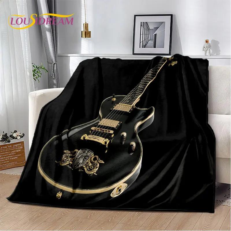 Classical Guitar Electric Guitar Soft Plush Blanket,Flannel Blanket Throw Blanket for Living Room Bedroom Bed Sofa Picnic Cover