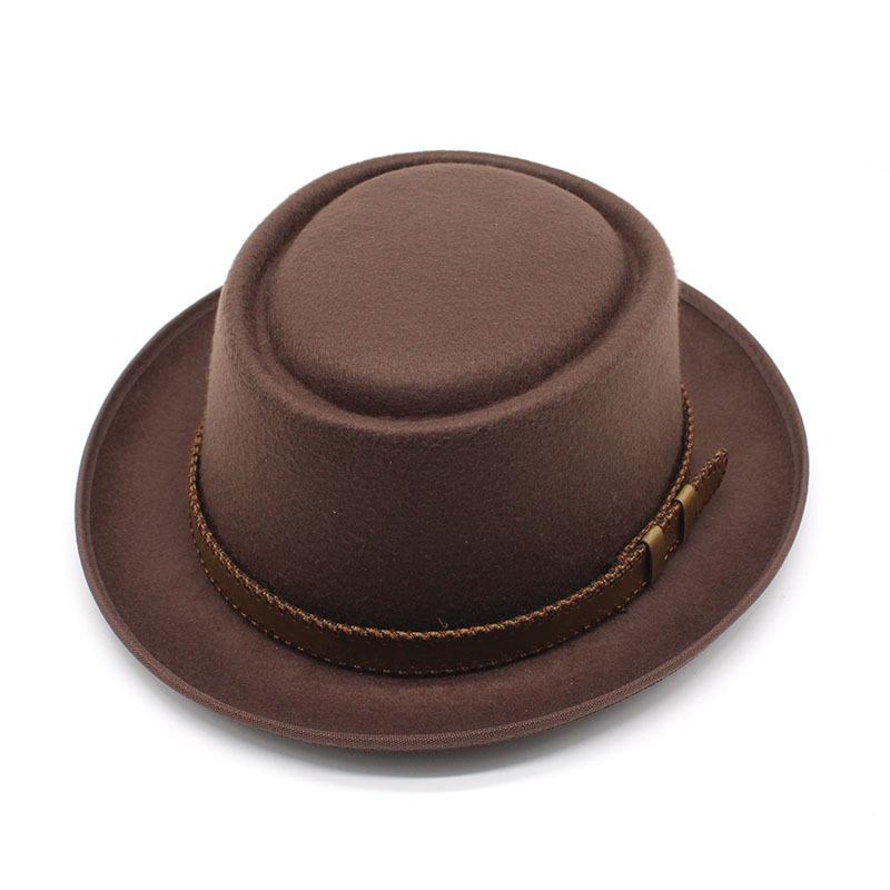 Westernový cylindr Vlněný cylindr Muži a ženy Cestovní outdoorový klobouk Zimní gentlemanský klobouk