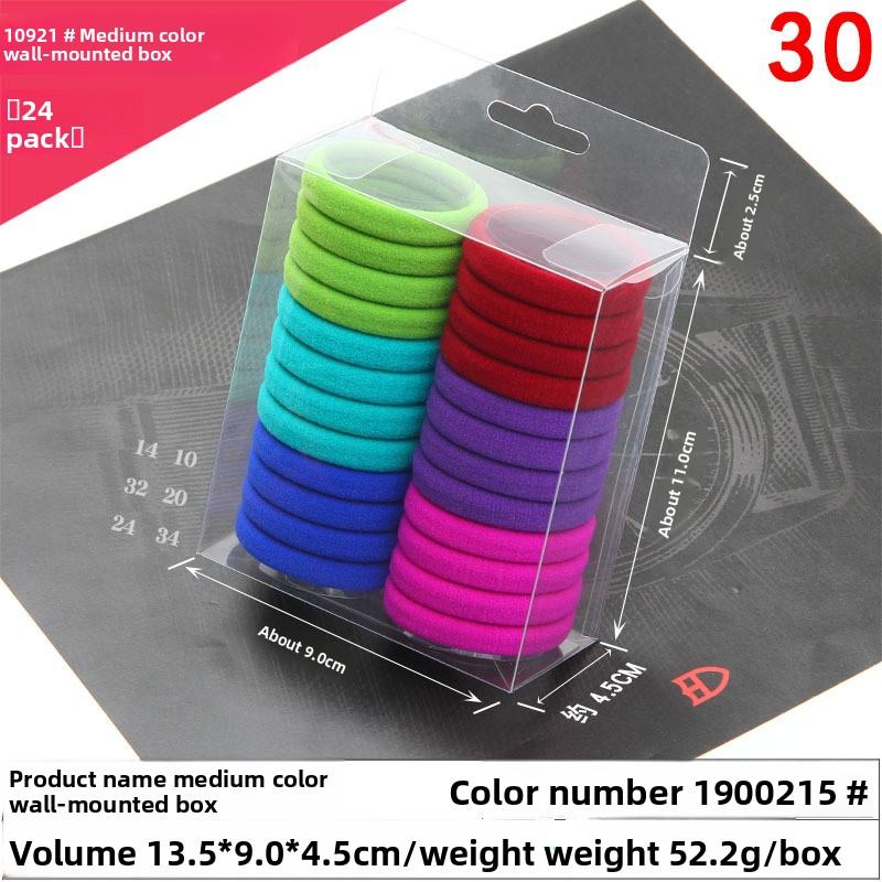 High-elasticity Box Towel Hair Band Fresh Hyuna Colorful Hair TieTowel Band Candy-colored Rubber Band