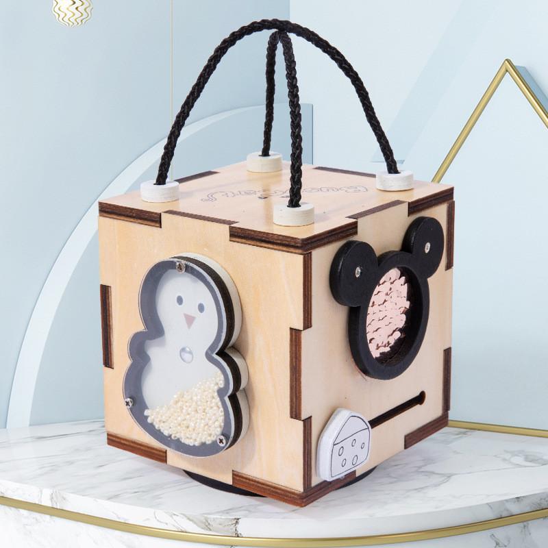 Picking Lock Wooden Box Early Education Interactive Puzzles Toddler Development