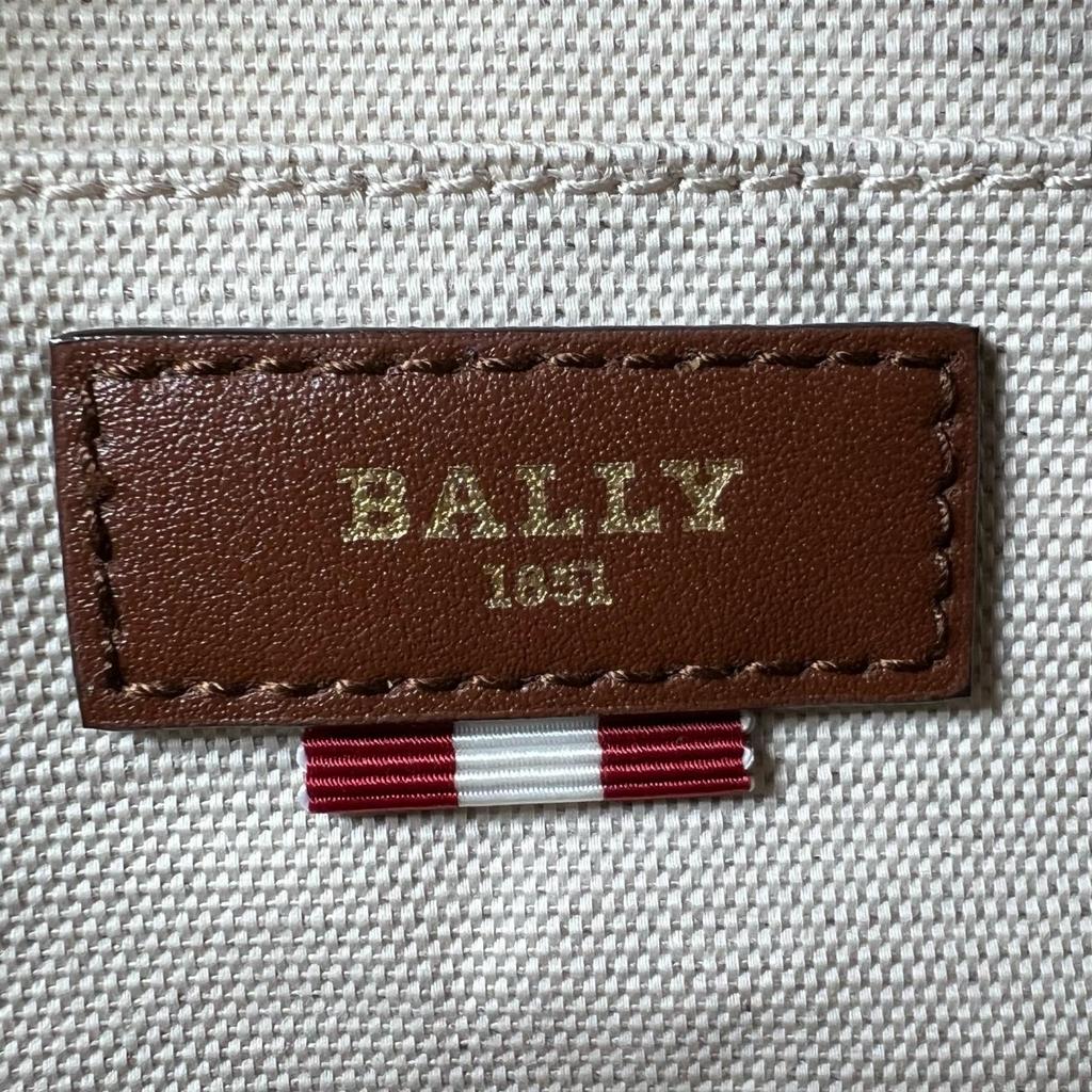 Pristine BALLY Clutch bag Leather pouch Ivory canvas Women Used