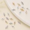 10Pcs 14/18K Gold Color Plated 2 Holes with Zircon Connect Charms Pendants for DIY Bracelet Necklace Jewelry Making Accessories