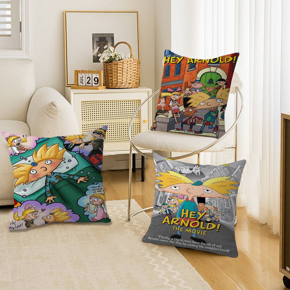 Cartoon Hey A-Arnold Cool Cushion Cover Inches Farmhouse Decor Home Throw Pillow Covers for Couch Decorations
