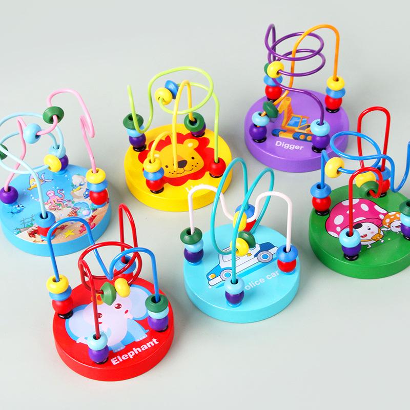 Animal Cartoon Wooden Bead Maze - Educational Toy for Kindergarten Children