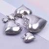 10pcs/Lot Stainless Steel Heart Pendants For Jewelry Making Supplies Various Size Metal Love Charm DIY Keychain Bracelet Finding