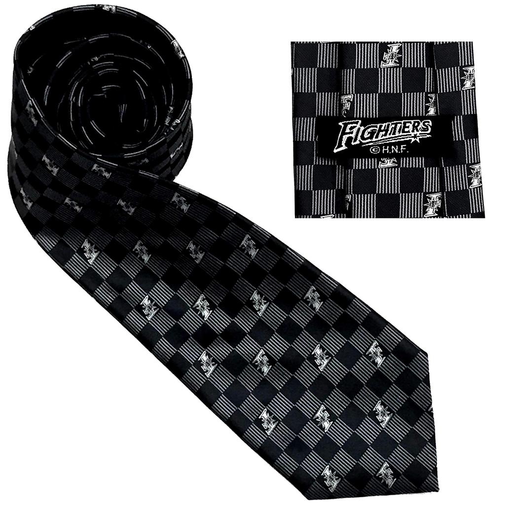 [Fighters] Hokkaido Nippon-Ham Fighters Merchandise Necktie (Black Square 296)