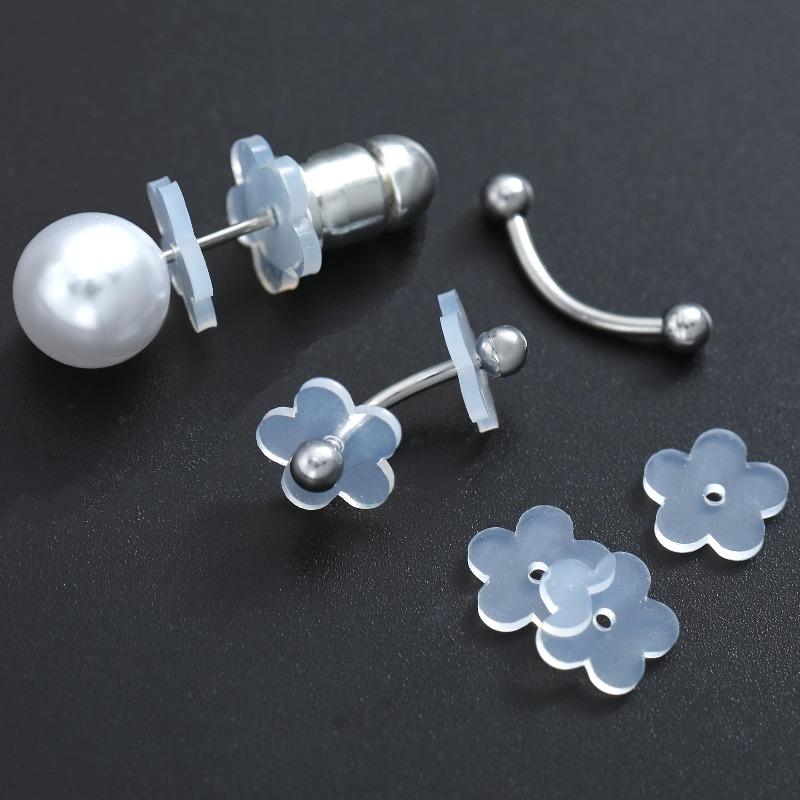 11pcs Earring Lobe Support Transparent Patch, Comfortable Silicone Earring Backrest, Anti-Drooping Earring Accessories